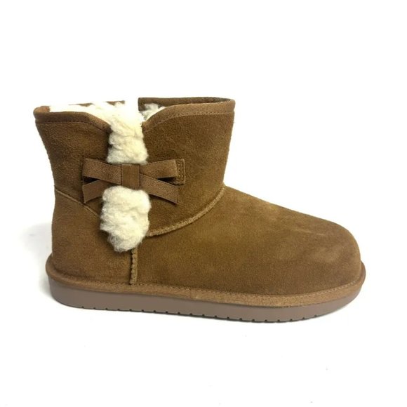 Koolaburra Girls Victoria Mini Boot Chestnut Size 5 M - Picture 1 of 6